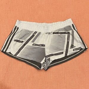 Adidas large Women's Graphic light blue & gray Athletic Shorts